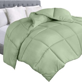 Utopia Bedding Utopia Bedding Comforter Duvet Insert, Quilted Comforter with Corner Tabs, Box Stitched Down Alternative Comforters King Size (Sage Green)