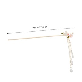 IWOWHERO Elegant Hanfu Hairpin Traditional Chinese Hair Clip Cherry Blossom Style Rabbit Headband Vintage Tassels Hair Stick