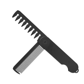 Gatuida Portable Folding Beard Comb for Men Compact Travel Hair Brush with Wide Tooth Design Space Saving and Lightweight for Grooming the Go Stylish Brush for Quick