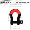 Performore 2 Pack of D-Ring Shackles Heavy Duty 4.75 Ton