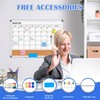 Monthly Calendar Whiteboard Dry Erase Cork Board Combo for Wall,