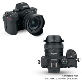 JJC Lens Hood for Nikon Nikkor Z 24-50mm f/4-6.3 Lens to Nikon Z5 Z50 Z6 Z6 II Z7 Z7 II DSLR Camera - Replaces Nikon HB-98 Lens Hood DSLR Camera Photo Photography