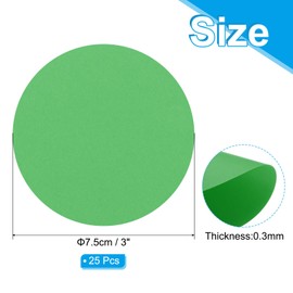 PATIKIL 3inch Circle Card Stock, 25Pcs Round Shape Cutouts Paper Thick Cardstock Coaster for DIY Craft Projects Classroom Bulletin Board Decor, Green