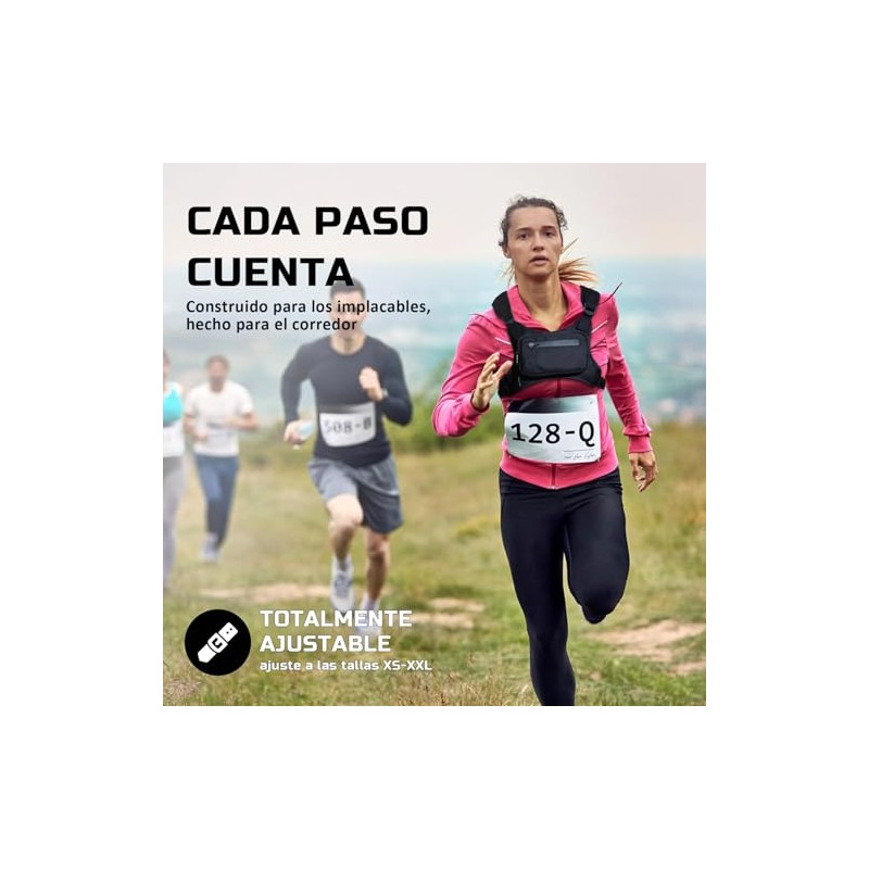 Bolsa de Pecho para Deportes, Deportiva Chaleco para Correr, Bolsa
