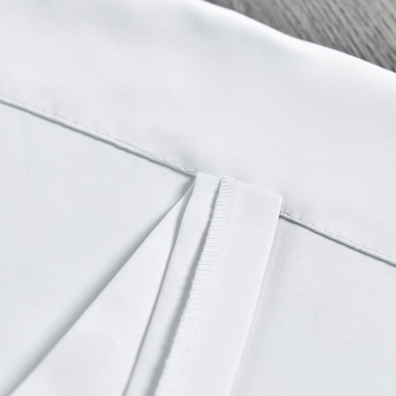 DONREN Pure White Curtain Thermal Insulated Tie Up Window Shade