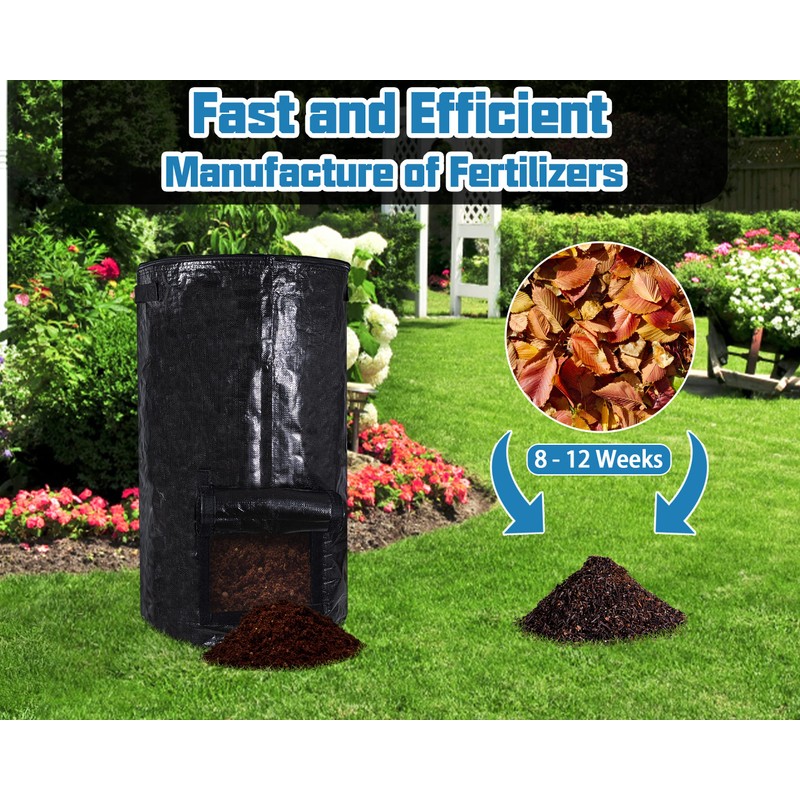 MyLifeUNIT Compost Bins Outdoor, Composting Bin for Outside Garden, Reusable