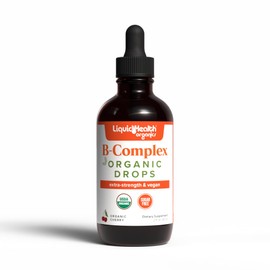 LIQUIDHEALTH Organic Vitamin B Complex for Men & Women - Natural Energy, Improved Focus, Memory & Mood, Immune System Support, Metabolism Boost - Extra Strength Drops, Sugar Free, Vegan (2 oz)