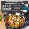 Viking Contemporary 3-Ply Non Stick Frying Pan, 8 Inch Stainless