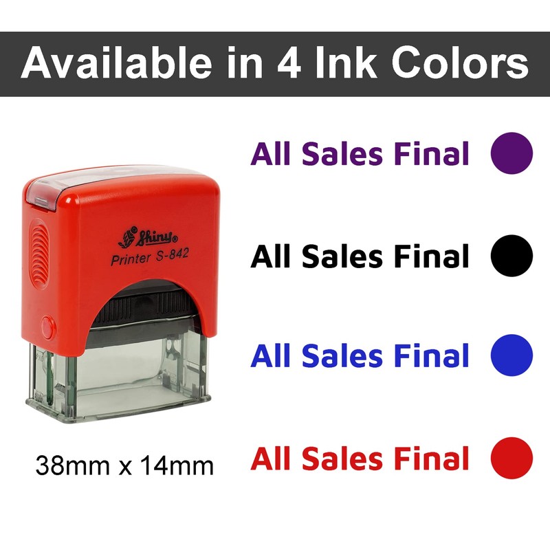 Printtoo All Sales Final Self Inking Rubber Stamp Pre,Inked Office