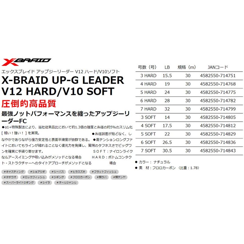 X-Braid UP-G Reader V10 Soft 30m 6 / 26.5 LB