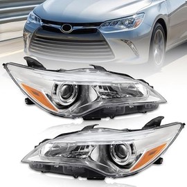 Headlights Fit 2015 2016 2017 For Toyota Camry LE/SE/XLE Replacement Former Ones with Waterproof Property,Passenger and Driver Side