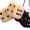 6 Pairs Car Rearview Mirror Hanging Plush Dice with Dots