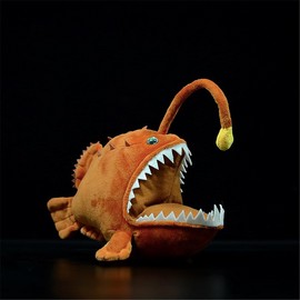 Realistic Anglerfish Plush Stuffed Animal - Deep Sea Creature Collectible Soft Toy