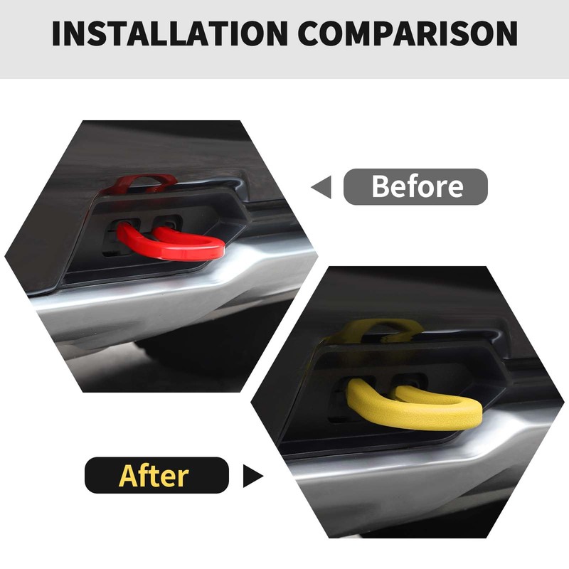 RT-TCZ Tow Hook Covers - Bumper Tow Hook Rubber Protector