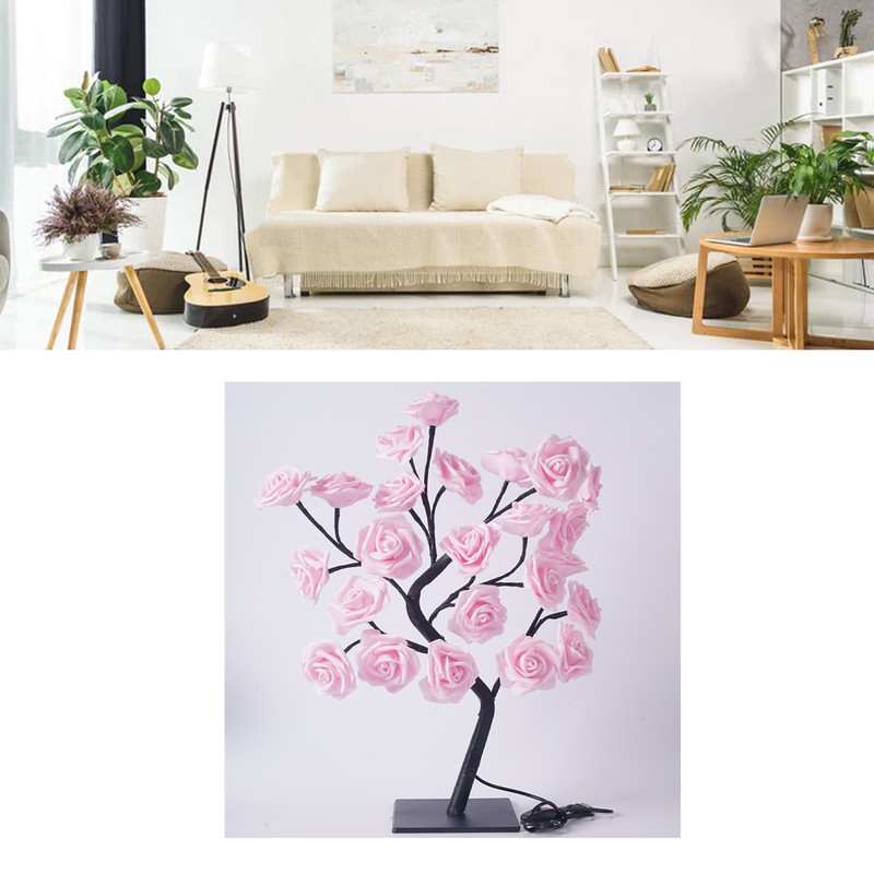 LED Tabletop Bonsai Tree Lamp USB Tree Lamp Christmas Bedroom