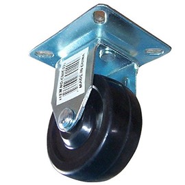 2-½" Stationary 4 PK Industrial Grade Rubber Caster Wheels with Perforated Mounting Holes for Quick Install