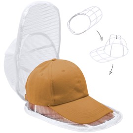 ZDDGNN Cap Washer for Washing Machine, Baseball Cap Washing Rack, Folding Hat Shelves, Cap Washing Machine Shape, Cap Holder for Washing Machines and Dishwashers Pack of 1 (White), White 1 piece.
