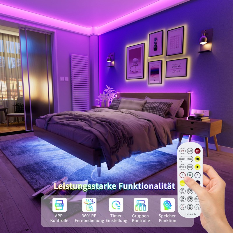 PAUTIX RGB LED Strip Light USB 5 V 2 m,