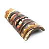 Artisanal Tiki Mask Height 30 cm Wooden Feather Design Polynesia