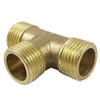 Brass T Shape Water Fuel Pipe Male Tee Adapter Connector