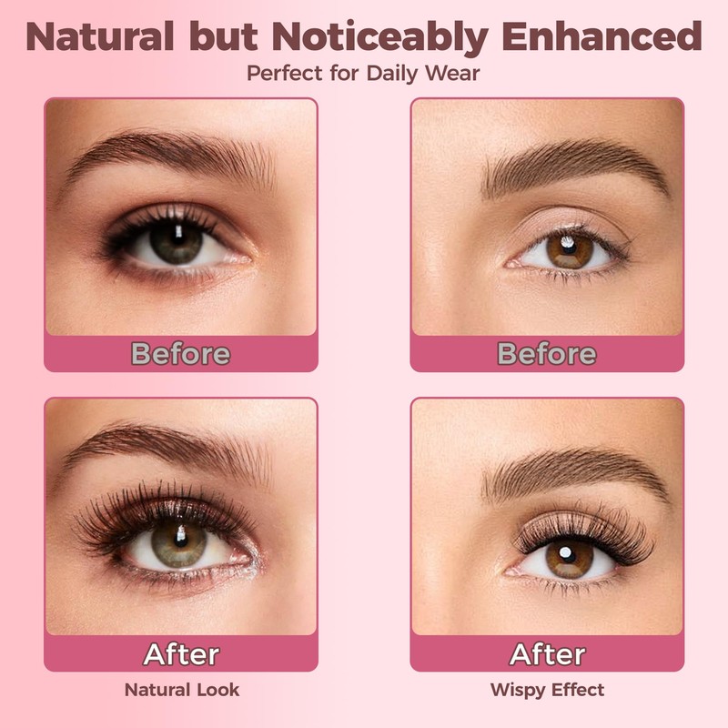 Eyelash Clusters Kit Natural, 240PCS 30D 40D Mixed Lengths 10–16mm,