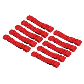 PATIKIL 3 Legged Race Bands, 10 Pack Elastic Tie for Outdoor Birthday Party Field Day Carnival Relay Game, Red