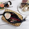 Cork pattern makeup pouch vs. cosmetic pouch, cosmetic bag, travel pouch / 코르크 패턴 메이크업 파우치 대 화장품파우치 화장품가방 여행파우치