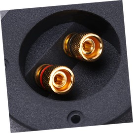 OSALADI 2pcs Speaker Terminal Box Screw Cup Connectors Black Subwoofer Junction Box for Easy Installation and Secure Connections