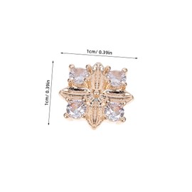 Vaguelly 12Pcs Vintage Nail Charms Metal Rhinestones for Nail Art Hollow Star Design DIY Decoration Supplies for Women