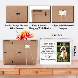 valucise Pet Memorial Pictures Frame, In Loving Memory Photo Frame, Sympathy Gifts For Loss Of Pet Dog Cat, Farmhouse Home Living Room Bedroom Office Decoration -96