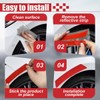 2PCS Car Reflective Trim Side Marker Stickers, Anti-Collision Wheel Eyebrow