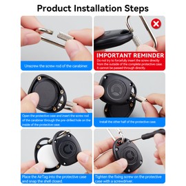 4 Pack Waterproof Case for AirTag (Gen1&2) [Screw Lock Carabiner] [Waterproof & Ultra-Compact] for Pets, Keys, Luggage, Backpacks, Travel Accessories