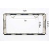 Creathome 3D Curly Wave Pattern Chrome License Plate Frame from