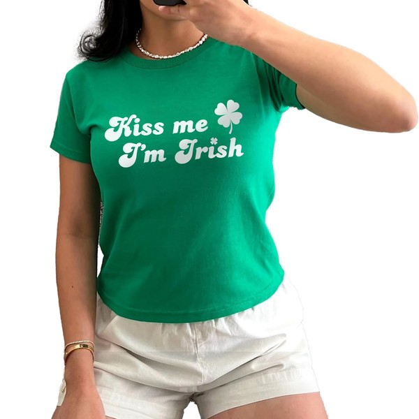 Kiss Me I'm Irish Baby Tee - Cute St Patricks