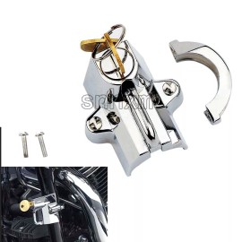 HM2016MOTOR Chrome Motorcycle Helmet Lock for Honda Shadow Aero ACE Saber Spirit VT 750 1100