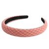 SXQLYH Headband Padded Checked Fabric Headband - Padded Women's Hair