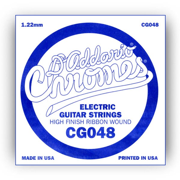 D'Addario .048 Flat Wound Single String for Electric Guitar