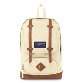 JanSport JanSport Cortlandt Laptop Backpack, Coconut, 15 Laptop Sleeve-Synthetic Leather Shoulder Computer Bag with Large Compartment, Padded Straps- Rucksack for Men, Women