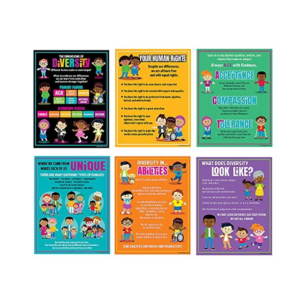 Fun Express Dimensions of Diversity Classroom Posters - Set of