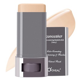 O'CHEAL Hydrating Tinted Concealer Stick, Full Coverage Face Makeup for All Skin Types, Moisturizing, Long Lasting, Waterproof, Brighten, Lightweight Contour Stick Foundation for Women (Ivory)