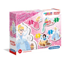 Clementoni 20813 Supercolor Princess Puzzle 3 + 6 + 9 + 12 Pieces from 2 Years, Colourful Children's Puzzle with Special Luminosity and Colour Intensity, Skill Game for Children