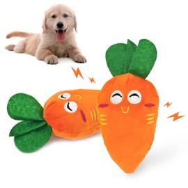 Andiker 2 pcs Dog Squeaky Toy, Dog Carrot Pet Funny Squeaky Toy Dog Plush Toy for Small Medium Large Dogs and Cats (2pcs)