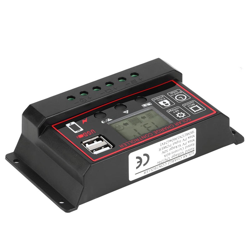 12V 24V Solar Photovoltaic Meter Intelligent Digital Display Controller USB