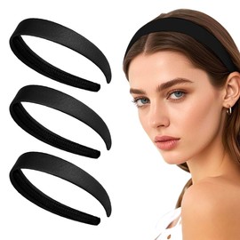 VAEIORP Pack of 3 satin hair bands for women and girls, satin hair bands for women
