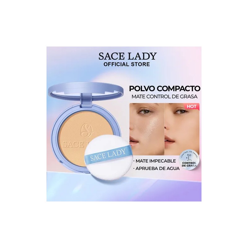 Sace Lady Polvo Compacto De Base Fijador Con Acabado Matte