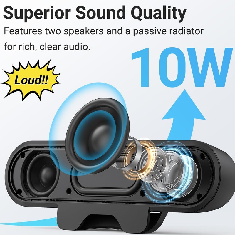 Computer Speakers for Desktop PC Monitor, USB Wired Laptop Speaker