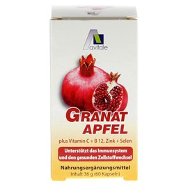 Avitale Pomegranate 500 mg plus Vit.C + B12 + Zinc + Selenium Pack of 60 (1 x 36 g)