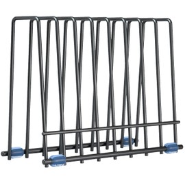 Reusable Storage Bags Rack, Stainless Stand for Reusable Storage Bags, Drying Rack Holder for Reusable Bags, Books, Makeup Brush (Black)