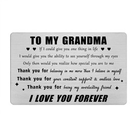 Jzxwan Grandma Gifts from Grandkids, Grandma Christmas Birthday Card Gifts from Grandchildren, Grandmother Present, Grandmother Wallet Card