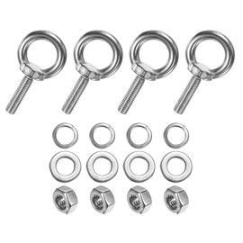 M METERXITY 4-Sets Stainless Eyebolt M8x30mm Shoulder Lifting Eye Bolt with Nuts Washers Male Screw Thread Ring Shoulder Eye Bolts Length 1.18 Inch for Suspending/Fastening